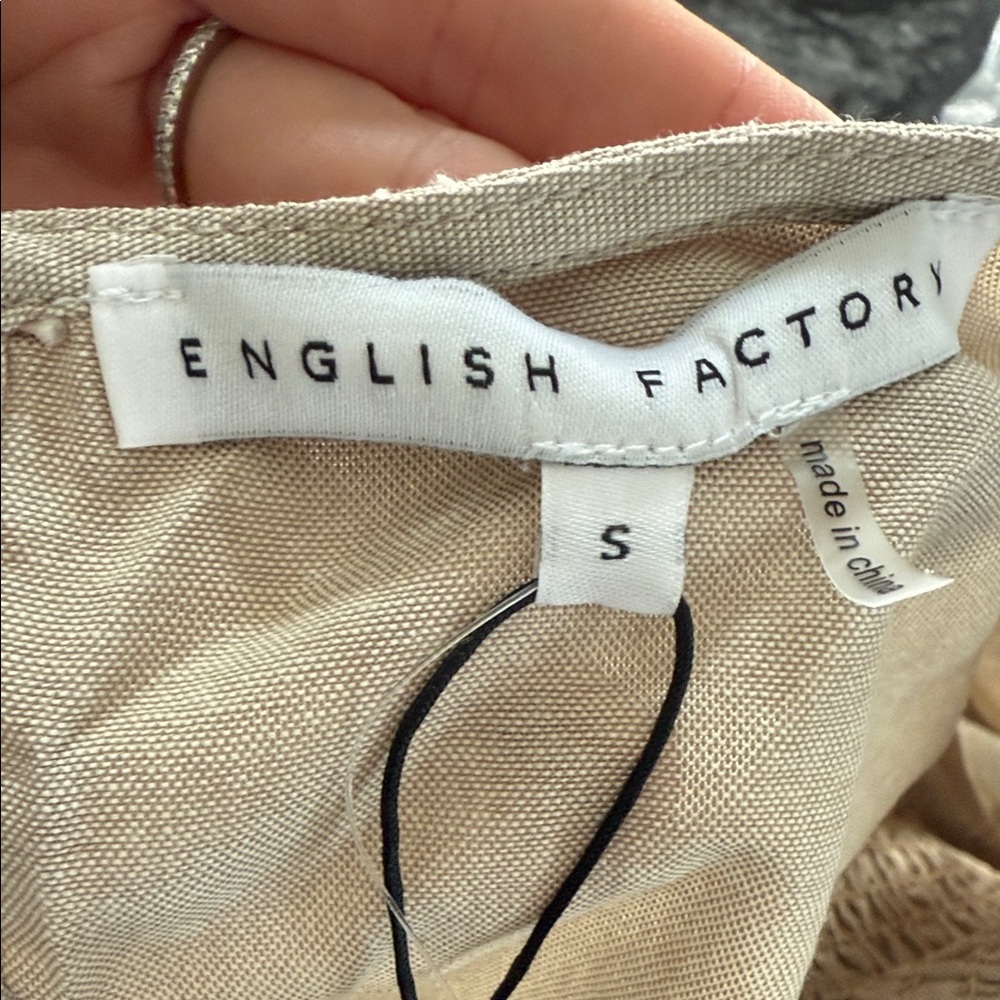 English Factory Cream Ruffle Mini Dress - Picture 4 of 11